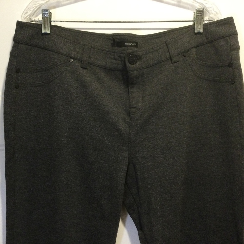 Maurices Charcoal Gray Stretch Trouser Pants Size XL Tall